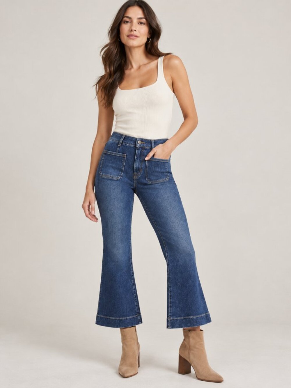 SPANX Flare Cropped retro inspired Jeans size L